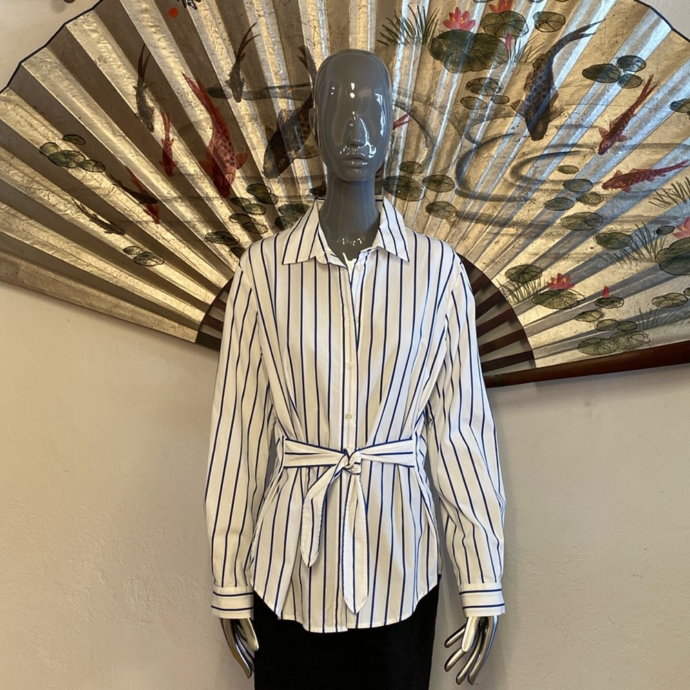 Derek Lam Denim Striped Shirt, M